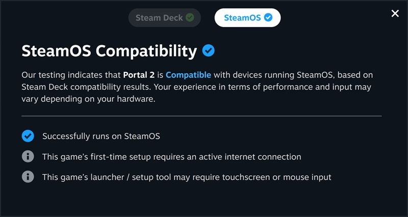 Система оценки совместимости игр для Steam Deck станет актуальной для всех устройств на базе SteamOS