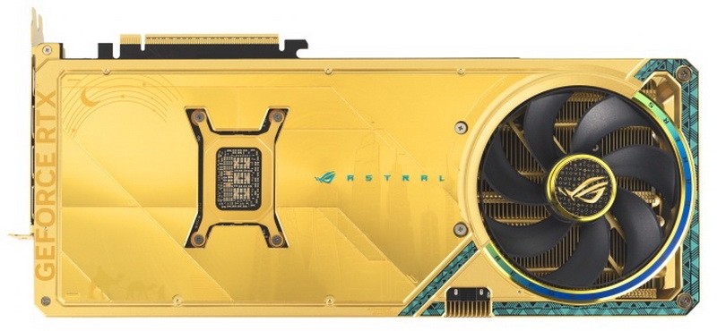 Asus представила видеокарту ROG Astral GeForce RTX 5080 Dhahab, в которой 6 грамм настоящего золота