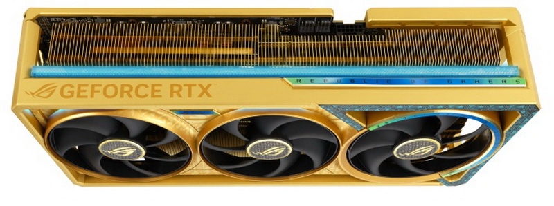 Asus представила видеокарту ROG Astral GeForce RTX 5080 Dhahab, в которой 6 грамм настоящего золота