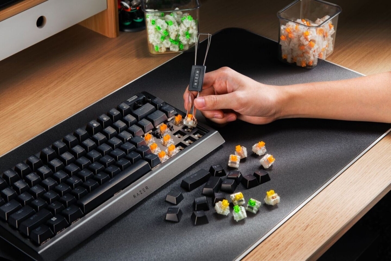 Razer выпустила набор для сборки кастомной механической клавиатуры BlackWidow V4 75% Barebones