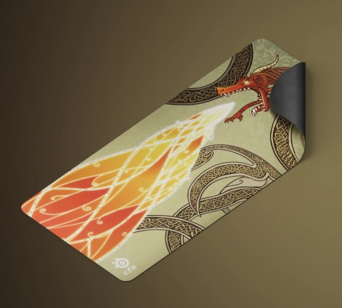 SteelSeries выпустила коврик и беспроводную мышь в стиле легендарного AWP Dragon Lore из CS2