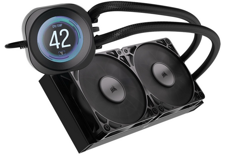 Corsair выпустила СЖО Nautilus RS LCD с 2,1-дюймовым цветным IPS-экраном