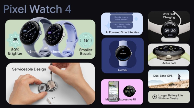 Google представила смарт-часы Pixel Watch 4 с поддержкой спутниковой связи