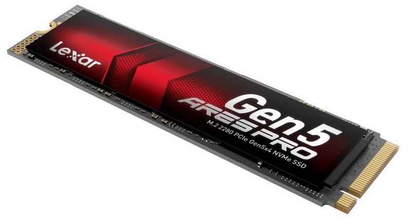 Lexar выпустила быстрые SSD Ares Pro — PCIe 5.0, до 4 Тбайт и и до 14 Гбайт/с