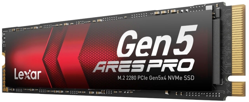 Lexar выпустила быстрые SSD Ares Pro — PCIe 5.0, до 4 Тбайт и и до 14 Гбайт/с