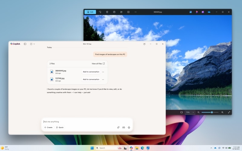 Приложение Copilot для Windows 11 научилось искать файлы и фото, и получило новый интерфейс