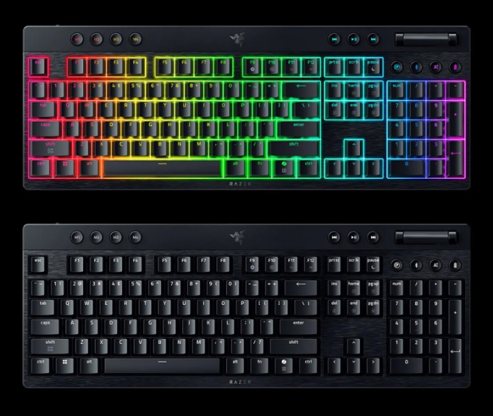 Razer выпустила низкопрофильные версии механических клавиатур BlackWidow V4 HyperSpeed для геймеров